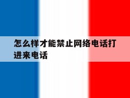 怎么样才能禁止网络电话打进来电话