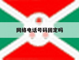 网络电话号码固定吗