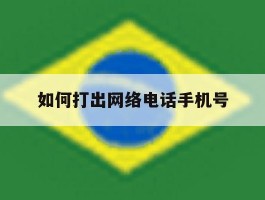 如何打出网络电话手机号