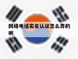 网络电话实名认证怎么弄的啊