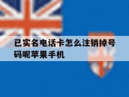 已实名电话卡怎么注销掉号码呢苹果手机的简单介绍