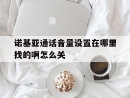 诺基亚通话音量设置在哪里找的啊怎么关