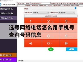 选号网络电话怎么用手机号查询号码信息