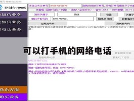 可以打手机的网络电话